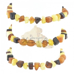 Raw mix amber bracelet with screw clasp
